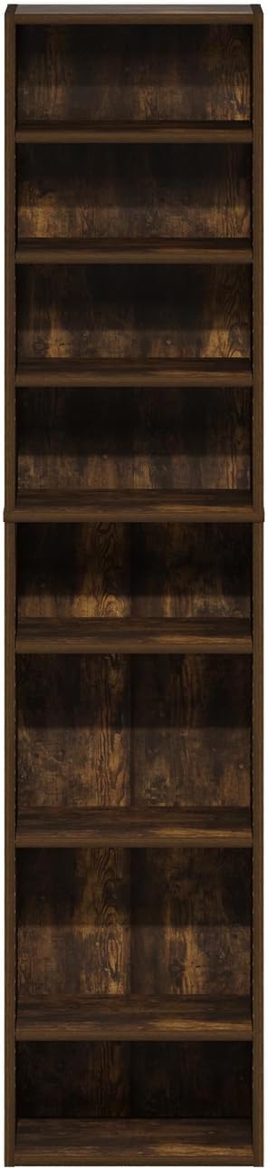 Amber Pine Adjustable 8-Tier Media Rack