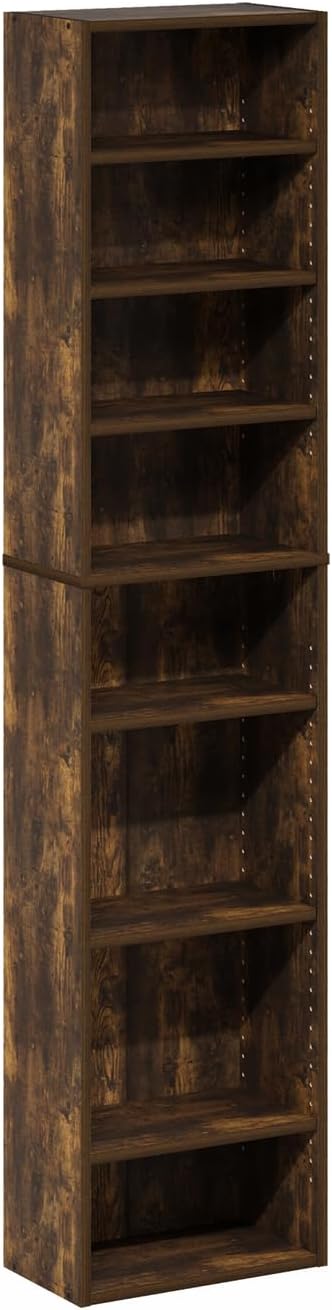 Amber Pine Adjustable 8-Tier Media Rack
