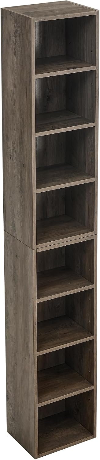 Slim Adjustable 8-Tier Media Tower Rack