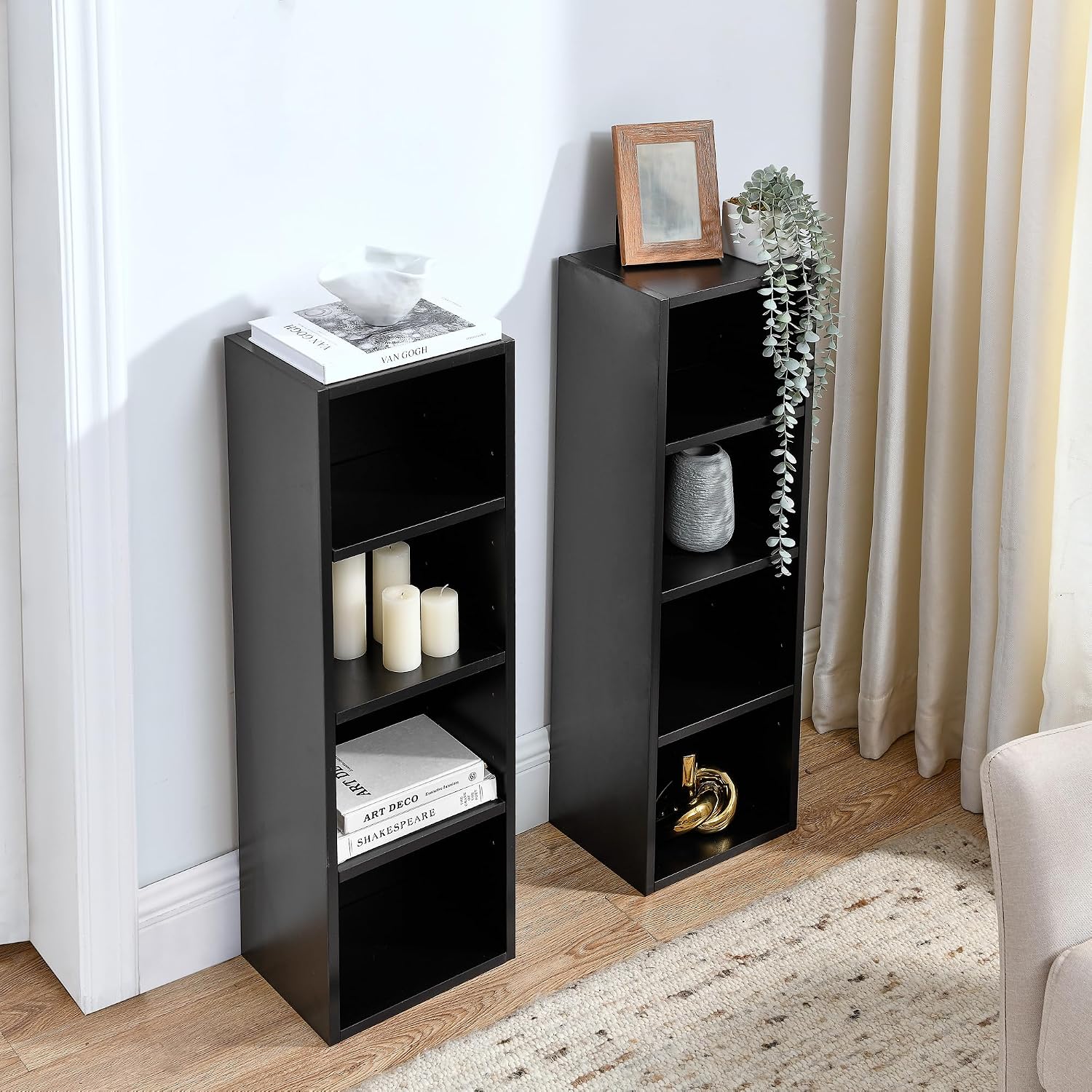 Slim Adjustable 8-Tier Media Storage Rack