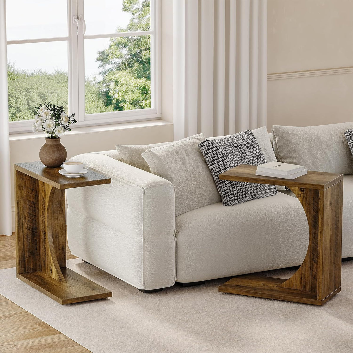 C-Shape Sofa Laptop Side End Table