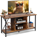 Rustic Brown Compact Industrial TV Stand