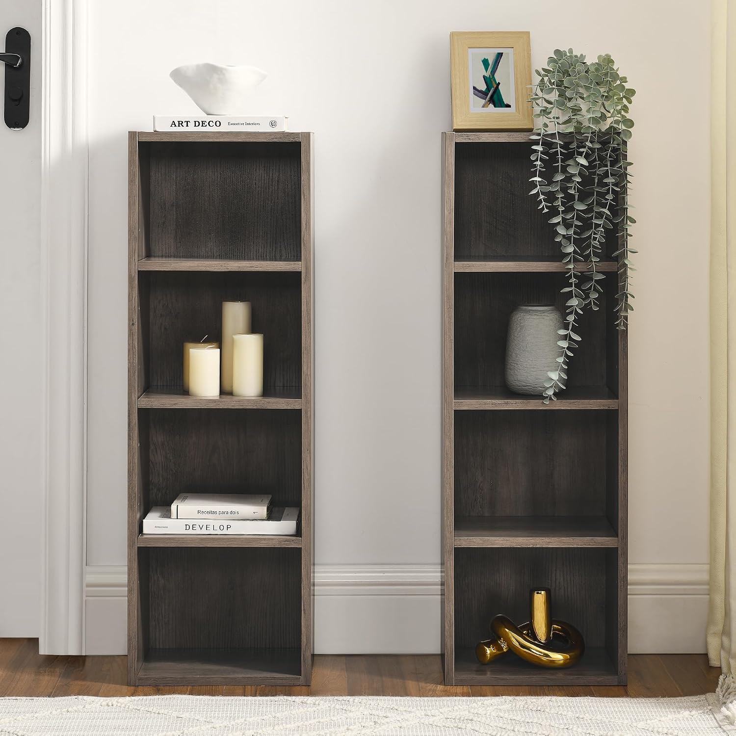 Slim Adjustable 8-Tier Media Tower Rack