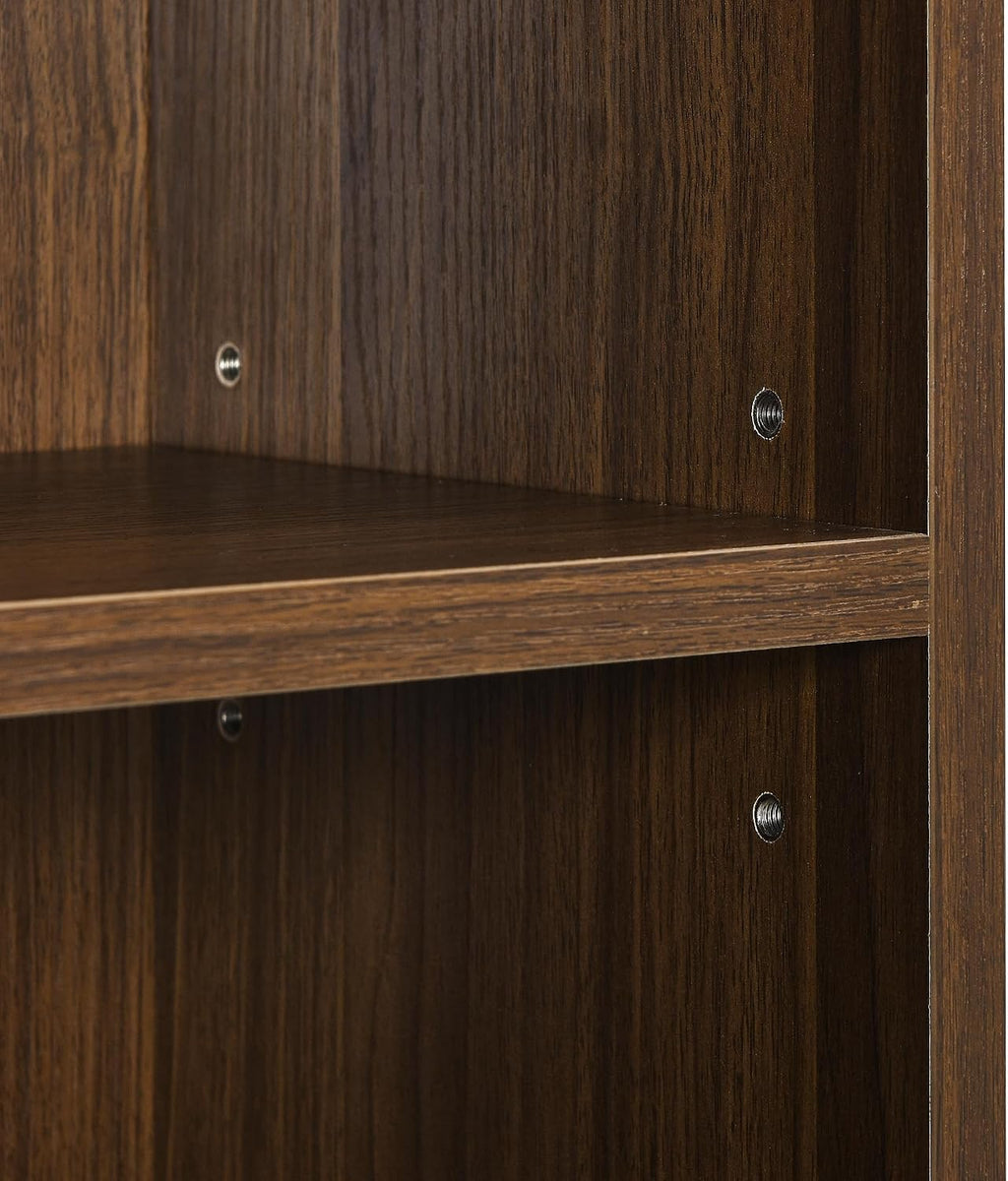 Walnut Slim 8-Tier Media Storage Tower